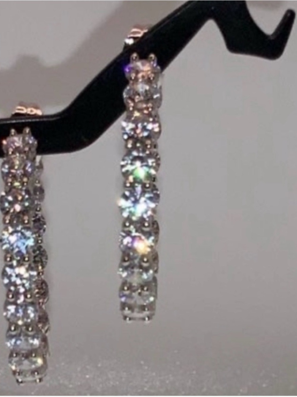 4ct Inside-Out Hoop Earrings - Picture 9 of 11